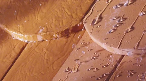 Extremely effective nano - coating for the treatment of  Roof Tiles Stock Footage 47984539