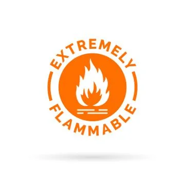 Extremely flammable icon Stock Illustration