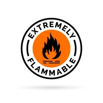 Extremely flammable icon Stock Illustration
