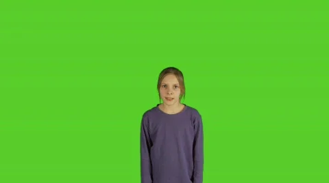 Extremely happy 12 year old girl Stock Footage 565991