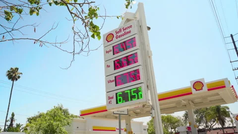 Extremely High Gas Prices Stock Footage 197320538