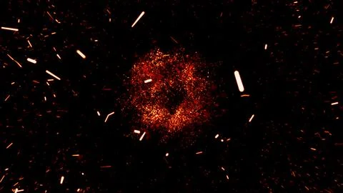 Extremely hot explosion with sparks and hot smoke. explosion. Blaze Fire fl.. Stock Illustration