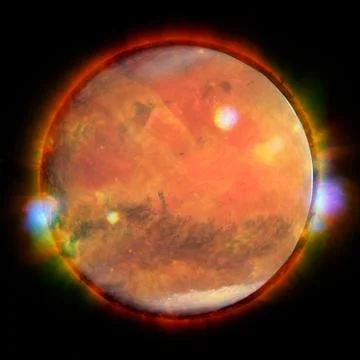 Extremely hot star. Flaring of Sun. Elements of this image furnished by NASA Ilustração Stock