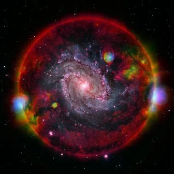 Extremely hot star. Flaring of Sun. Elements of this image furnished by NASA Fotos Stock