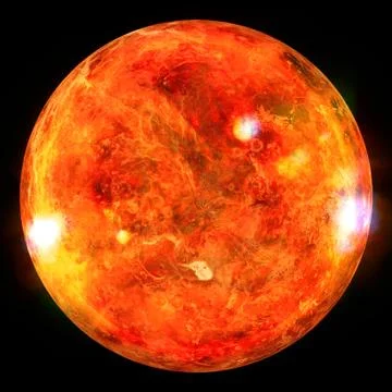 Extremely hot star. Flaring of Sun. Elements of this image furnished by NASA Stock Photos