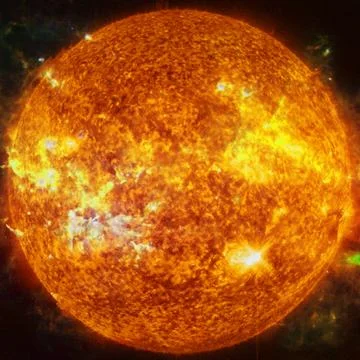 Extremely hot star. Liquid plasma. Elements of this image furnished by NASA. Foto stock
