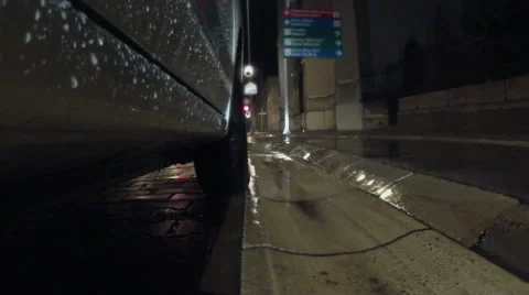 Extremely low camera angle on the car Stock Footage 67363820