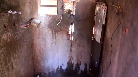 Extremely Poor housing conditions Stock Footage 121520588