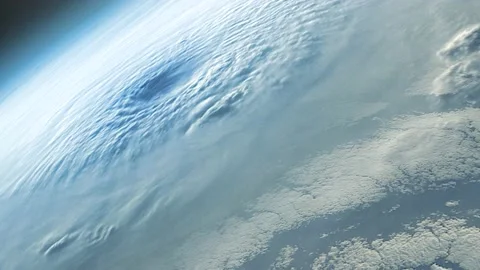 Extremely powerful hurricane Stock Footage 233674176