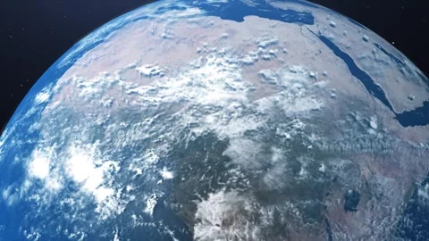 Extremely Slow Camera Movement Continent of Africa from Space Video stock 258953264
