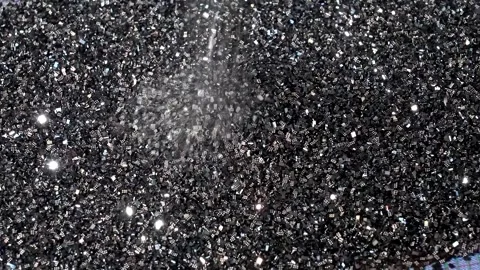 Extremely small semiconductors falling on heap shining like diamonds 스톡 동영상 295382104