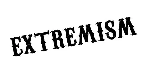Extremism rubber stamp Stock Illustration