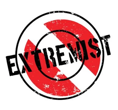 Extremist rubber stamp Stock Illustration