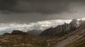 extremly dark thunderclouds in the Dolomites time lapse 4k or 4k+ Resolution