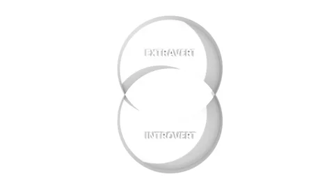 Extrovert, ambivert and introvert. Human psychology and social issues Vídeo Stock 276256690