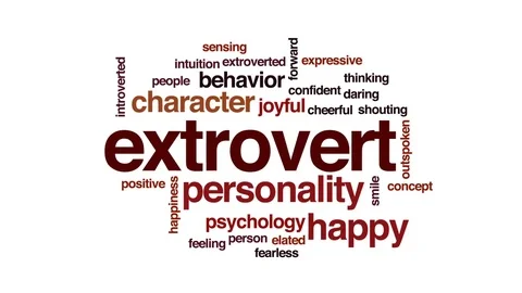 Extrovert animated word cloud, text design animation. 스톡 동영상 78232779