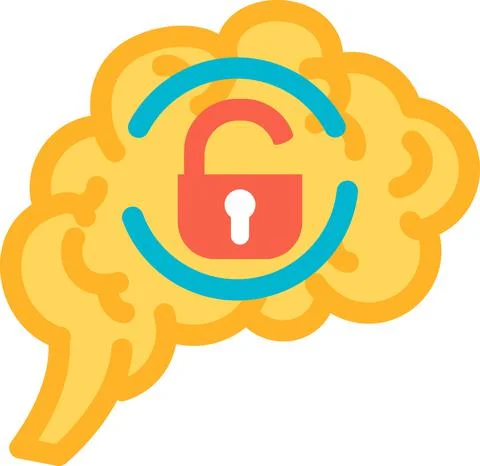 Extrovert function of human brain icon vector Stock Illustration