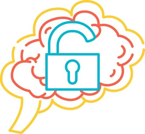 Extrovert function of human brain icon vector Stock Illustration