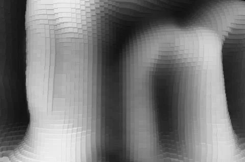 Extruded black and white cave illustration background Stock Illustration