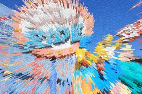 Extruded colorful texture. Stock Illustration