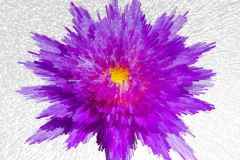 Extruded flower texture. Stock Illustration