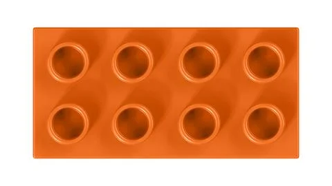 Exuberance Lego Block Isolated on a White Background. Stock Illustration