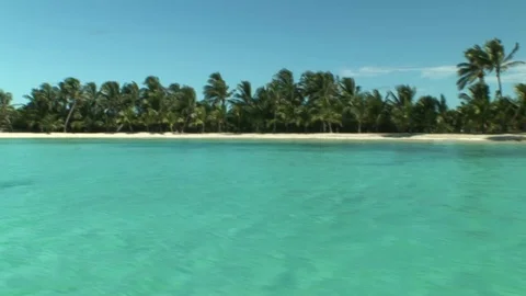 Exuma Island Bahamas from moving boat Stock Footage