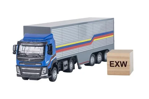 EXW Exworks, basic commercial term for freigh and shipping Stock Illustration