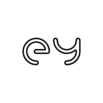Ey initial letter vector logo icon Stock Illustration