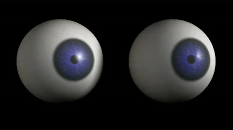Eyballs Rolling. Loop. HD. CG. Vidéo 364438
