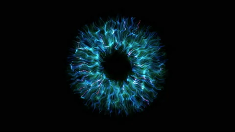 Eye 3D Lens animation alpha eye implant Stock Footage 169672864