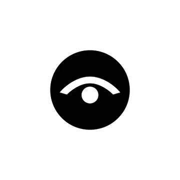 Eye abstract simple icon. Flat vector logo isolated on white. Illustrazione stock