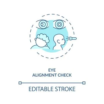 Eye alignment check concept icon Stock Illustration