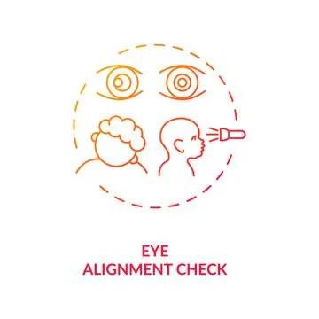 Eye alignment check concept icon Stock Illustration