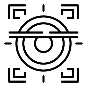 Eye analysis icon outline vector. Brain system 스톡 일러스트