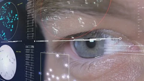 Eye And Chemical Data Stock Footage 200739556
