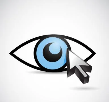 Eye and cursor illustration design Stock-Illustration