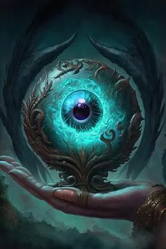 Eye and hand of vecna Stock Illustration