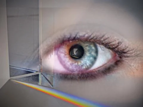 Eye and prism Stock Photos