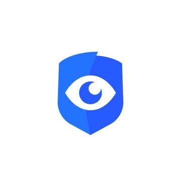 Eye and shield logo design Stock Illustration