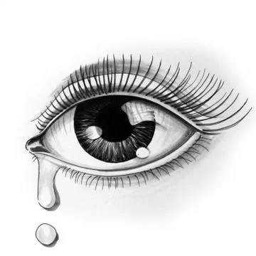 Eye and tear Stock-Illustration