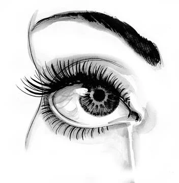Eye and tear Illustrazione stock