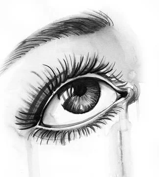Eye and tear Stock Illustration