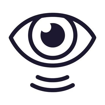 Eye and vision line icon Stock Illustration