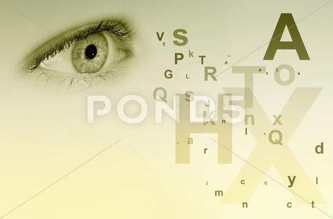 Eye and vision test Stock Illustration