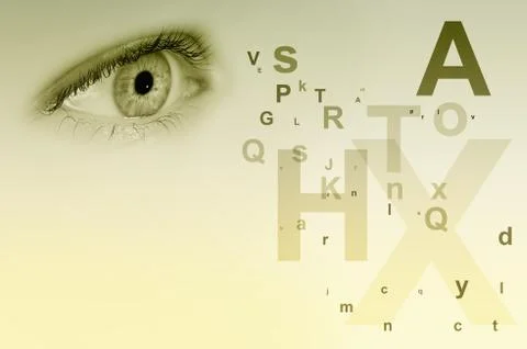 Eye and vision test Stock Illustration