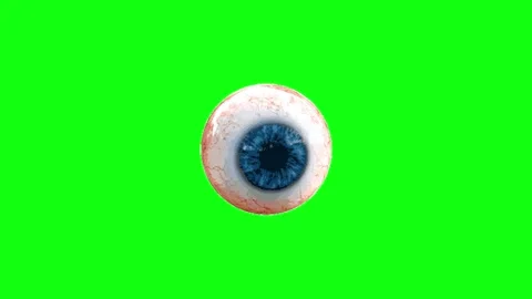 Eye animation on green screen background Stock Footage 335524356