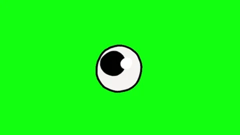 Eye animation on green screen background Stock Footage 335524915