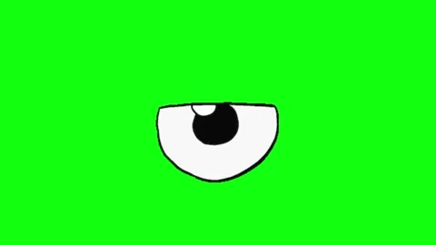 Eye animation on green screen background Видео 335524929