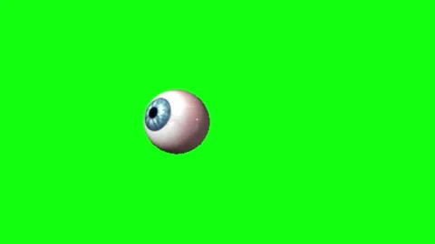 Eye animation on green screen background Видео 335524951